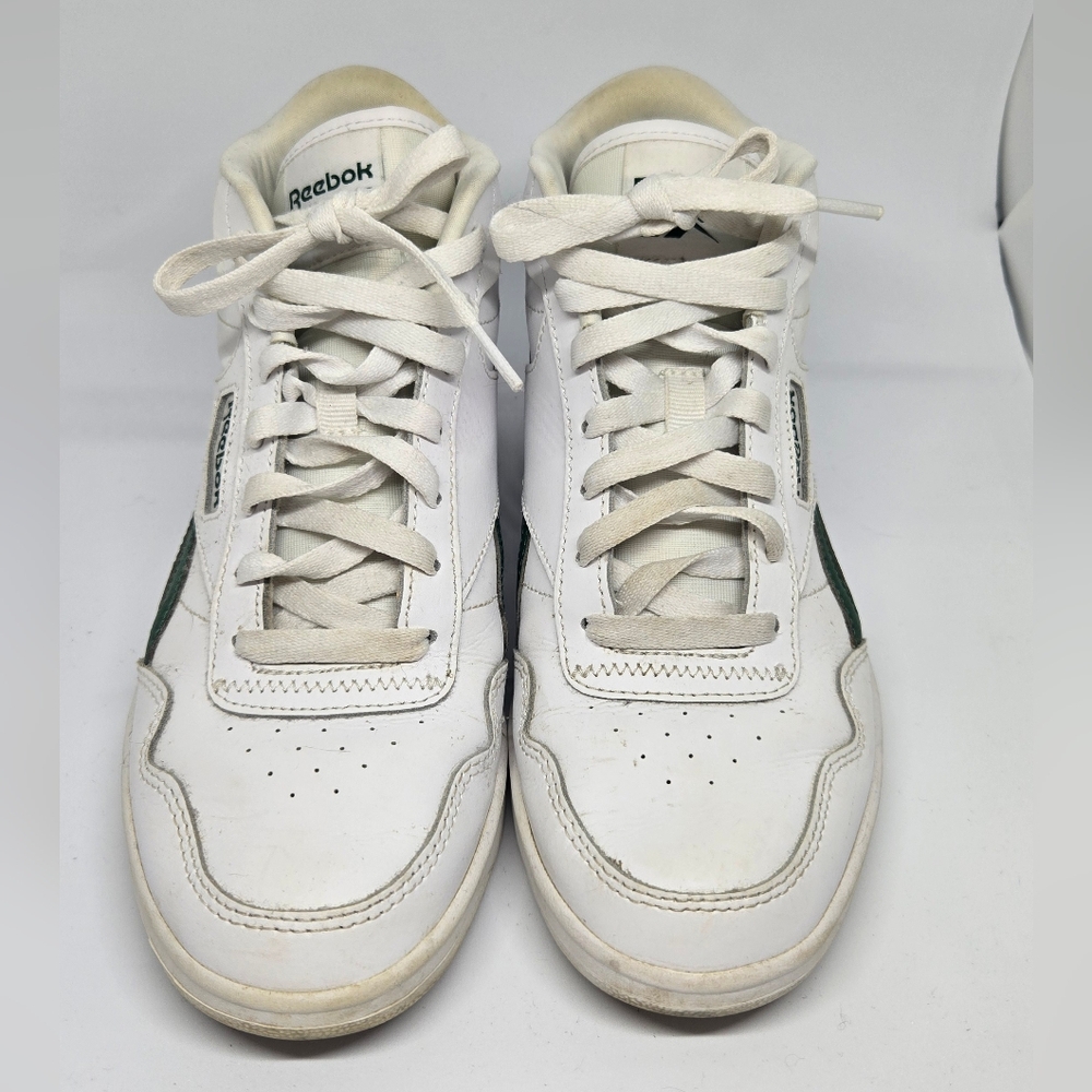 Reebok White and Green Sneakers